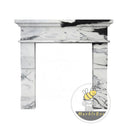 white marble surround fireplace in Panda White - Image 3
