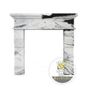 white marble surround fireplace in Panda White - Image 3
