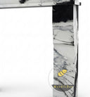 white marble surround fireplace in Panda White - Image 5