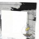 modern marble mantel in Panda White - Image 6