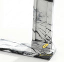 modern marble mantel in Panda White - Image 7