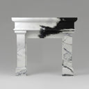 bespoke marble fireplace in Panda White - Image 1