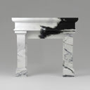 bespoke marble fireplace in Panda White - Image 1