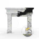 bespoke marble fireplace in Panda White - Image 3