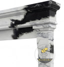 bespoke marble fireplace in Panda White - Image 5