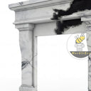 bespoke marble fireplace in Panda White - Image 6