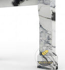 bespoke marble fireplace in Panda White - Image 7