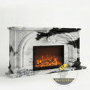 Electric marble fire surrounds for sale in Panda White - Image 4