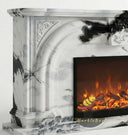 Electric marble fire surrounds for sale in Panda White - Image 5