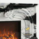 Electric marble fire surrounds for sale in Panda White - Image 6