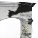 black white marble fireplace in Panda White - Image 5