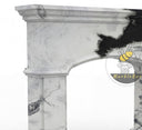 black white marble fireplace in Panda White - Image 6