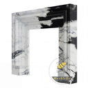 panda white marble fireplace in Panda White - Image 4