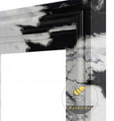 panda white marble fireplace | Bold Contrast Molding | Width: 59" | Panda White