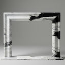 white marble surround fireplace in Panda White - Image 1