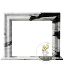 white marble surround fireplace in Panda White - Image 3