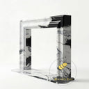 white marble surround fireplace in Panda White - Image 4