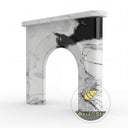 marble fireplace surround in Panda White - Image 3