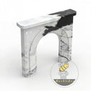 marble fireplace surround in Panda White - Image 4