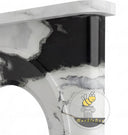 marble fireplace surround in Panda White - Image 5
