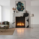 marble fireplace mantel | fluted modern design | Width: 59.06 Inch | Panda White