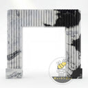 marble fireplace mantel in Panda White - Image 3
