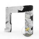 marble fireplace mantel in Panda White - Image 4
