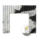 modern marble fire surround in Panda White - Image 3