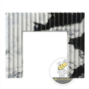 modern marble fire surround in Panda White - Image 3