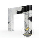 modern marble fire surround in Panda White - Image 4