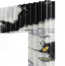 modern marble fire surround in Panda White - Image 5