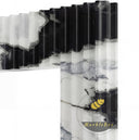 modern marble fire surround in Panda White - Image 5