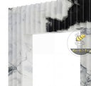 modern marble fire surround in Panda White - Image 6
