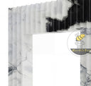 modern marble fire surround in Panda White - Image 6
