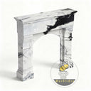 black white marble mantel in Panda White - Image 4
