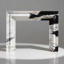 black marble fireplace surround | Bold Bolection Molding | Width: 59 Inch | Panda White