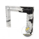 black marble fireplace surround in Panda White - Image 4