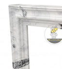 black marble fireplace surround | Bold Bolection Molding | Width: 59 Inch | Panda White