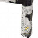 black marble fireplace surround in Panda White - Image 7