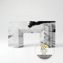 modern marble hearth in Panda White - Image 3