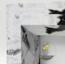 modern marble hearth in Panda White - Image 6