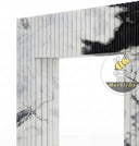 fluted marble fire place in Panda White - Image 6