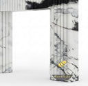 fluted marble fire place in Panda White - Image 7