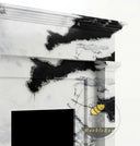 Custom marble fireplace in Panda White - Image 7