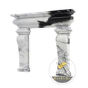 modern marble fireplace surround  in Panda White - Image 4