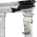 modern marble fireplace surround | Bold contrast veining | Width: 59.06 Inch | Panda White