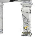 modern marble fireplace surround in Panda White - Image 6