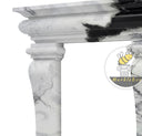 modern marble fireplace surround in Panda White - Image 7