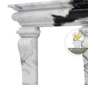 modern marble fireplace surround | Bold contrast veining | Width: 59.06 Inch | Panda White