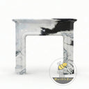 white marble fireplace mantel in Panda White - Image 3